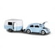 thumbnail image 2 of Vw Beetle Con Remolque - Eriba Puck - Celeste - Vintage - 1:64 - Majorette, 2 of 2