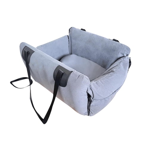 Magideal - Asiento Elevador Para Perros Y Gatos En El Reposabrazos Del Coche, Consola Central, Asiento Para Perros, Desmontable Y Lavable, Bolso Para Perros Pequeños, Asiento Para Perros Para Gris