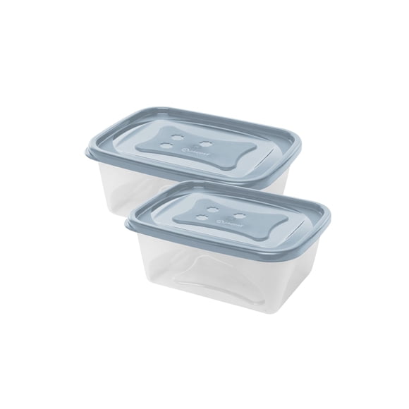 Hermético rectangular 750ml 2 pieza Plastico