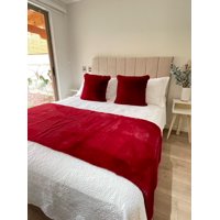 Todo Hogar Santiago De Chile - Kit De Piecera Con 2 Cojines- Burdeos