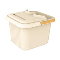 Magideal - Bañera Para Pies, Bañera De Hidromasaje, Bañera Relajante, Para Uso Doméstico, Bañera De Hidromasaje Portátil Y Resistente Para Pies, Masaje Y Pedicur Cuadrado Con Tapa