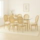 thumbnail image 2 of Comedor Mesa de Vidrio Rectangular Nórdica 140x90 cm + 6 Silla de Madera Acolchada Luis XV, 2 of 9