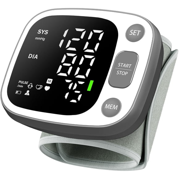 Monitor De Presión Arterial Wrist Recargable Gris