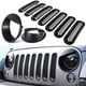 thumbnail image 1 of Insertos de malla para parrilla delantera y cubiertas de faros E-cowlboy para Jeep JK, 1 of 9