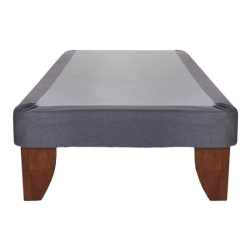 Kerabaalshop - Base De Cama Europea De 1,5 Plazas Lino Gris Oscuro Largo 2.00 Metros