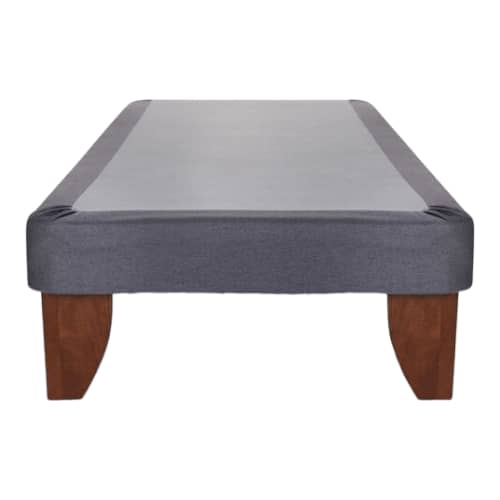 Kerabaalshop - Base De Cama Europea De 1,5 Plazas Lino Gris Oscuro Largo 2.00 Metros