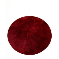 Genérico - Alfombra Redonda 150Cm X 150Cm Decorativa Color Burdeo