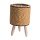 thumbnail image 1 of Cesta Tejida Soporte Para Plantas Con Patas Maceta Para Apartamento Salón Cilindro Marrón Claro, 1 of 5
