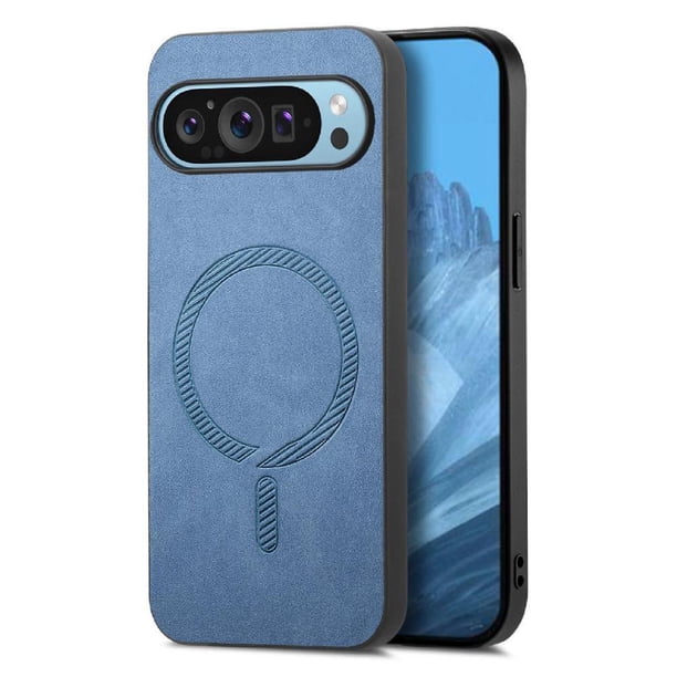 Magnetic Slim Case for Google Pixel 9 Pro XL with Camera Guard & Anti-Scratch Back Blue