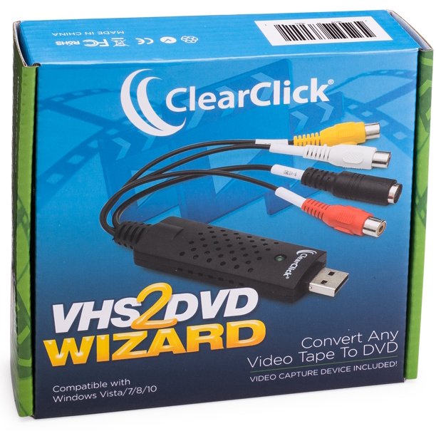 ClearClick Asistente VHS a DVD con capturadora de video USB y soporte técnico gratuito de EE. UU.