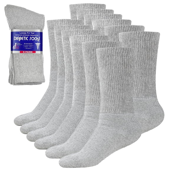 Calcetines De Algodón Holgados Para Diabéticos 6 Pares