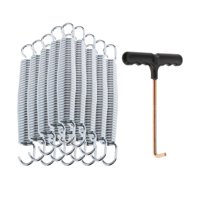 Magideal - Resortes De Trampolín De 15 Piezas Con Herramienta De Tracción De Resorte, Repuesto Para Exteriores, Accesorios De Reparación De Trampolín Resistentes Resorte De 147 Cm.