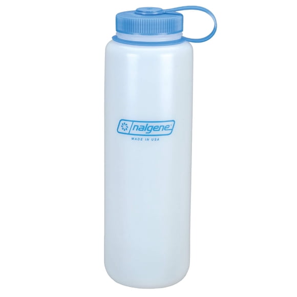 Botella de agua Nalgene HDPE de boca ancha, 1.42 L, transparente