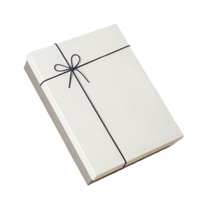 Magideal - Caja De Regalo De Cartón Vacía, Caja De Regalo Creativa Para El Día De La Madre Con Tapa, Caja De Embalaje Rectangular Para Fiesta De Aniversario Y Dí Blanco Y Gris