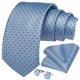 thumbnail image 1 of Corbata celeste formal hombre paño y colleras Celeste Diamantes, 1 of 5