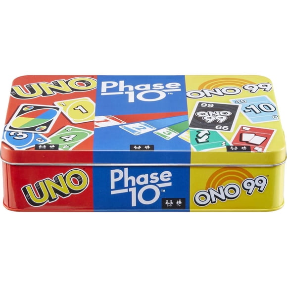 Juego de Cartas Mattel UNO Fase 10 ONO 99 Set 3 Mazos