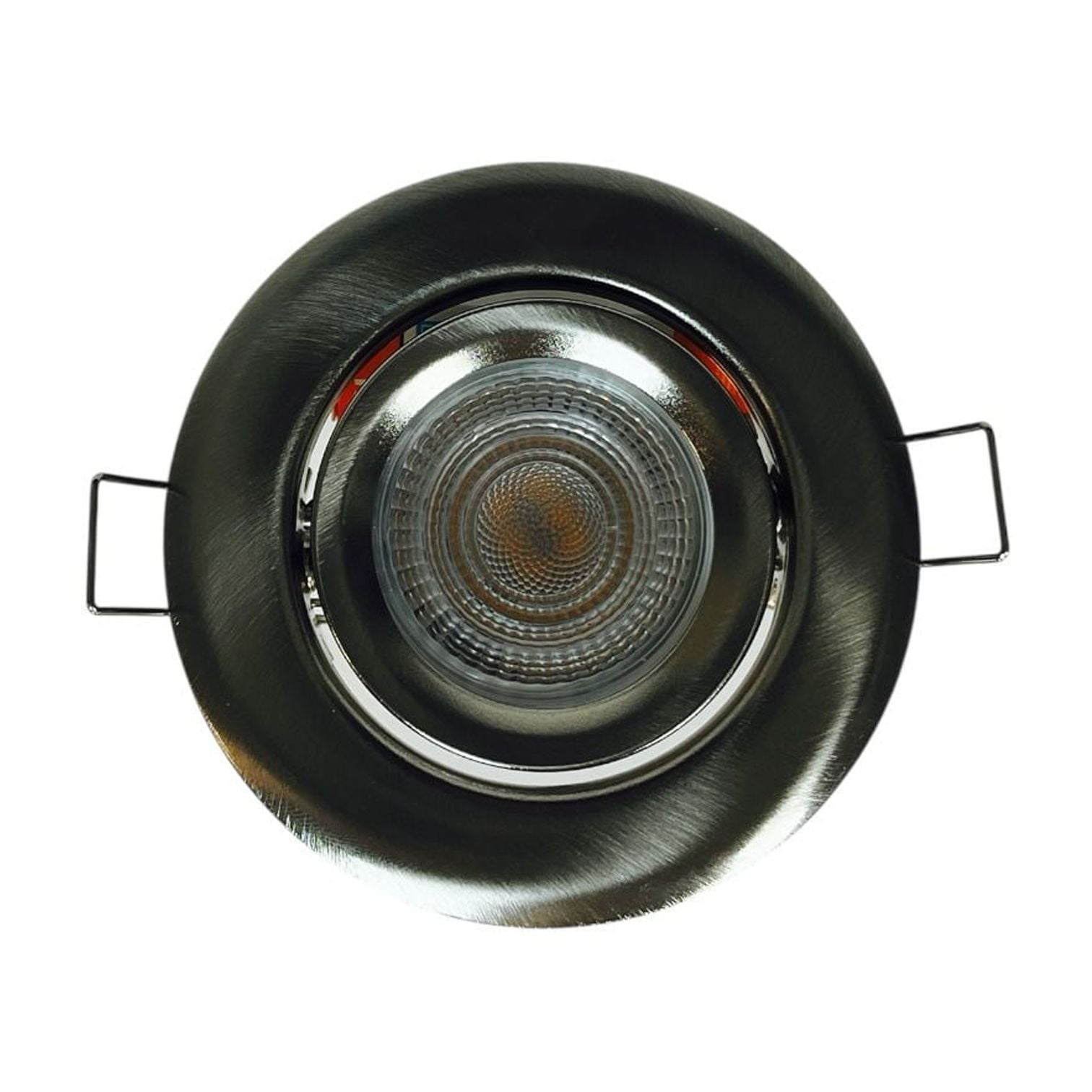 Foco Basculante Dicroico Led Ampolleta Gu10/ Niquelado 6w Luz Fria Fsl