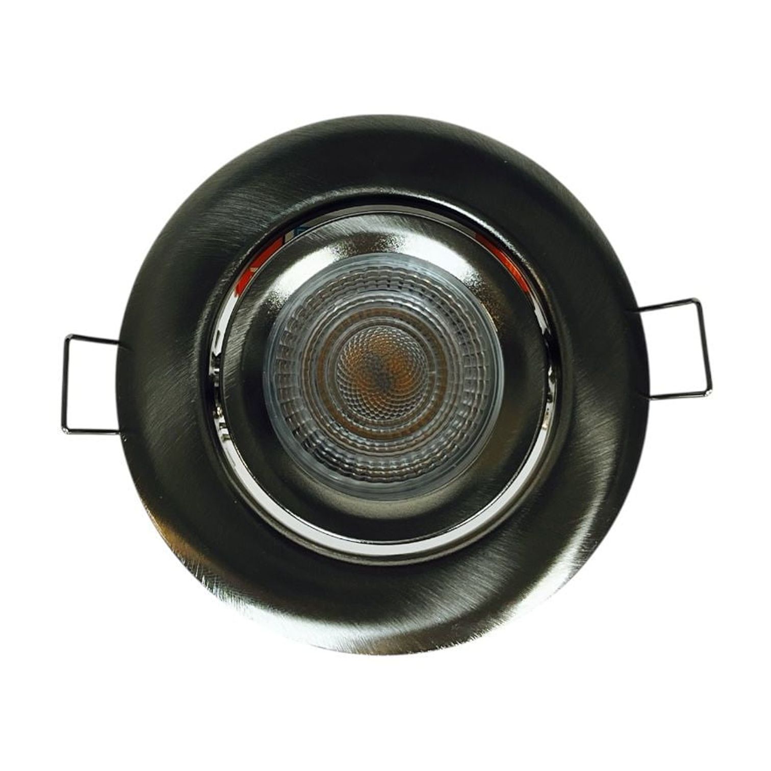 Foco Basculante Dicroico Led Ampolleta Gu10/ Niquelado 6W Luz Fria Fsl