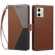 thumbnail image 3 of Funda Cartera Tricolor para Motorola Moto G14 con Soporte, Marrón, 3 of 6