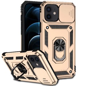 Estuche Gangxun Para Iphone 12, Soporte Giratorio 360°, Estilo Mecánico Y Magnético