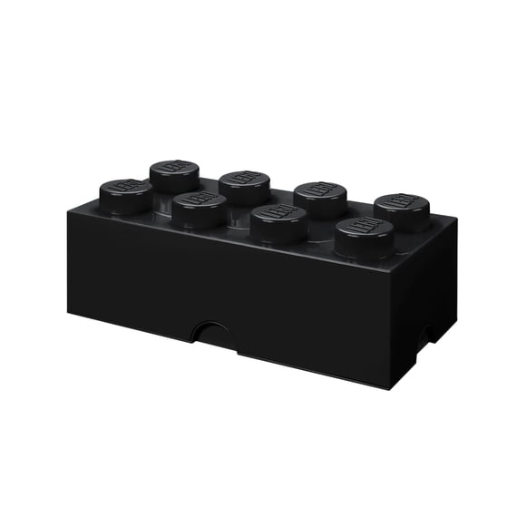 Caja de almacenamiento LEGO Storage Brick con 8 tachuelas, color negro, 12,1 L de capacidad