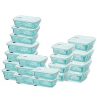 Set 20 Contenedores Hermeticos Alimentos De Vidrio Allegra