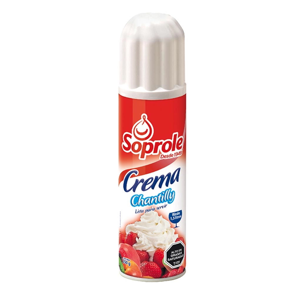 Crema Chantilly Lata 250 g Soprole