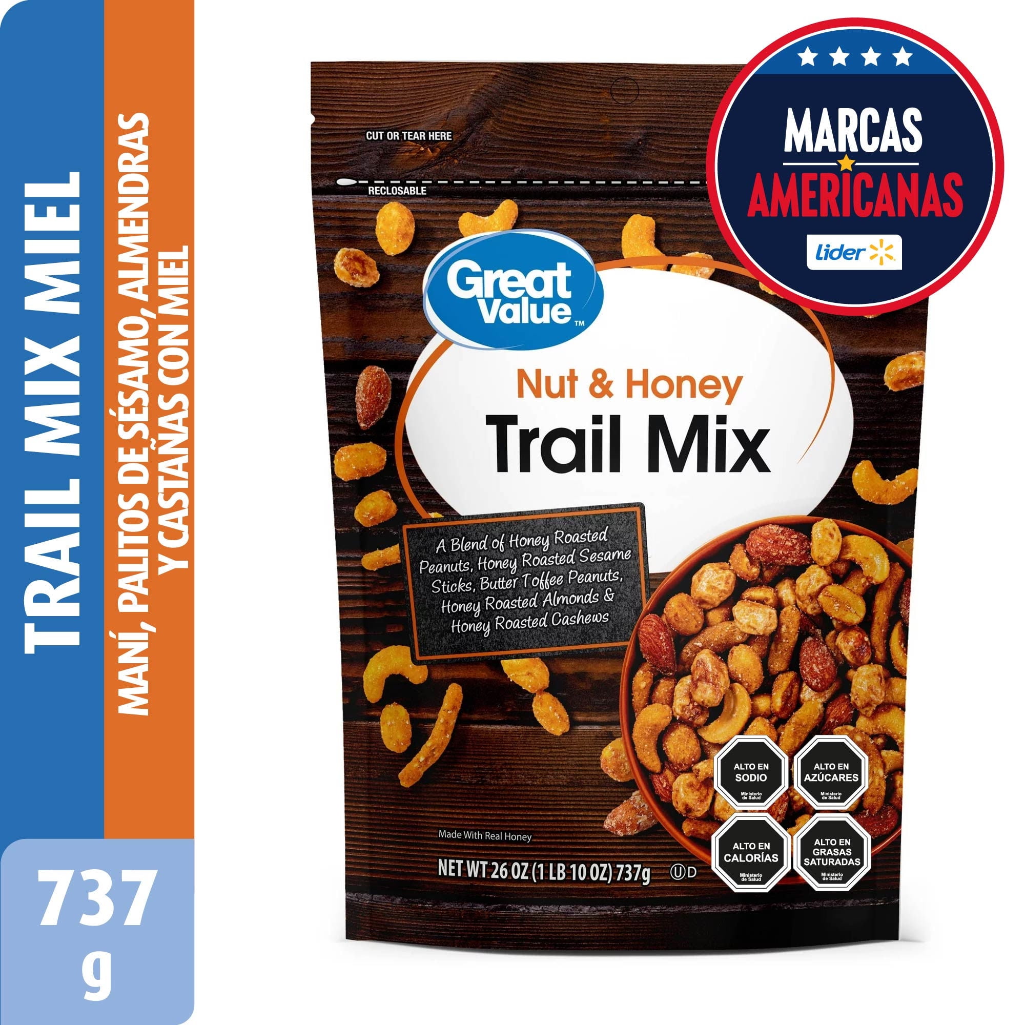 Trail Mix, Frutos Secos Con Miel 737 g