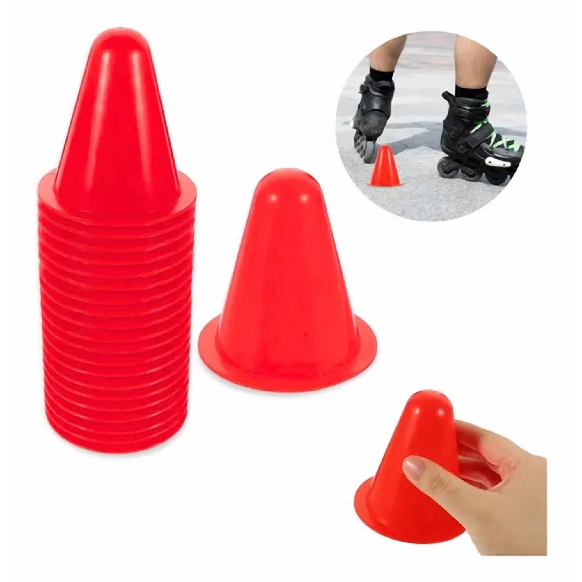 Linea Sport - 20 Conos De Entrenamiento 8cm Crossfit Deporte/ Trafico