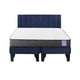 thumbnail image 1 of Cama Europea 2 Plazas + Respaldo Tubular Negro Azul, 1 of 3