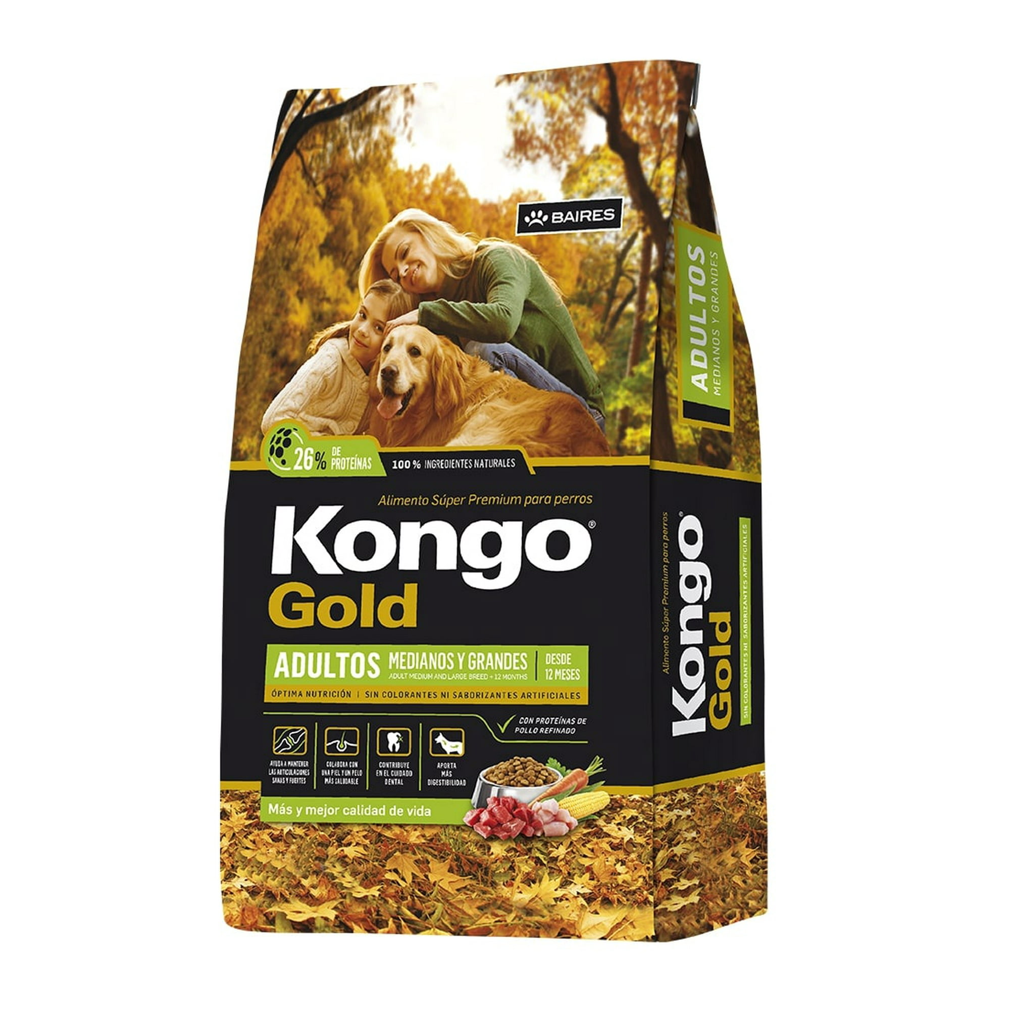 Kongo Gold Perro - Alimento Perro Adultos Medianos Y Grandes 3 Kg