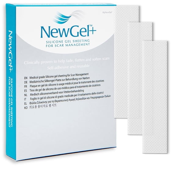 Sábanas para tratamiento de cicatrices MyNewGel NewGel Plus Silicone, 3 unidades