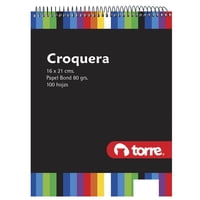 Croquera 16 X 21 Cm 100 Hojas 1 Un Torre