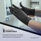 thumbnail image 4 of Guantes de examen desechables AMMEX, de nitrilo negro, 3 mil, caja 1000, 4 of 9