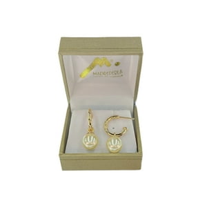 Semi Argollas Con Perlas De Mallorcas N° 10 Enchapado En Oro