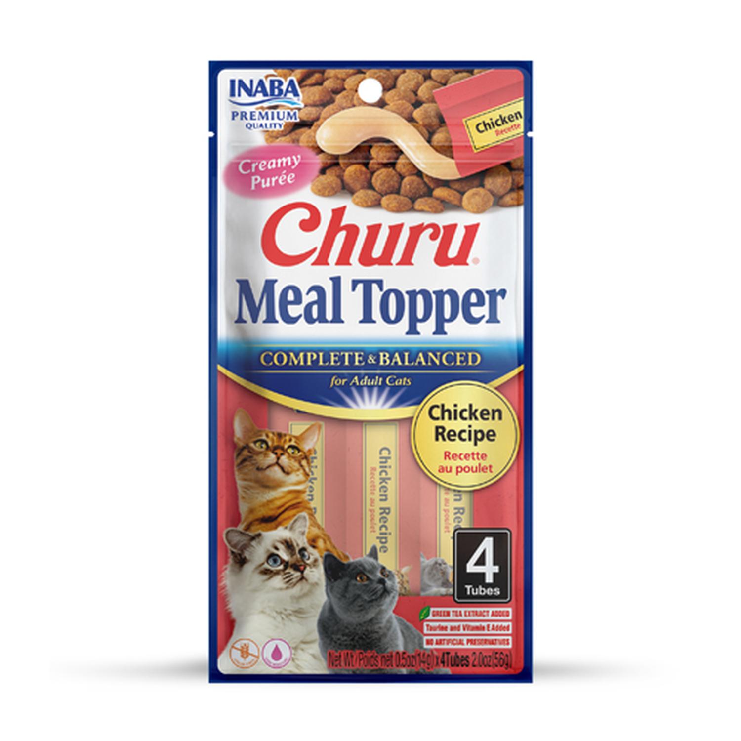 Inaba - Snack Para Gatos Churu Meal Topper 14G X 4 Tubos (56G) Rojo