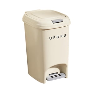 Magideal - Basurero Con Pedal Y Tapa Doble Apertura De Plástico Resistente Adecuado Para Cocina Dormitorio Oficina Entrada Estudio Regalo De Inauguración De Casa 8L