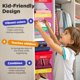 thumbnail image 4 of Organizador semanal de ropa Handy Laundry Kids con 6 estantes, color rosa, 4 of 6