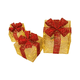 thumbnail image 2 of Set 3 Cajas Regalo Luces Decoración Navidad Dorado, 2 of 4