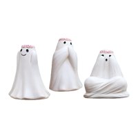 Magideal - 3 Figuras De Fantasmas De Halloween, Estatuas De Fantasmas, Adornos Realistas Y Versátiles, Decoraciones Navideñas, Esculturas Para Decoración De