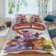 thumbnail image 2 of Aventuras de los Osos Gummi Conjunto de sábanas temático, trío de piezas, cómodo y amigable con la piel, diseño único, regalo de decoración para el hogar para familiares, amigos y fans,135cm *200cm, 2 of 6