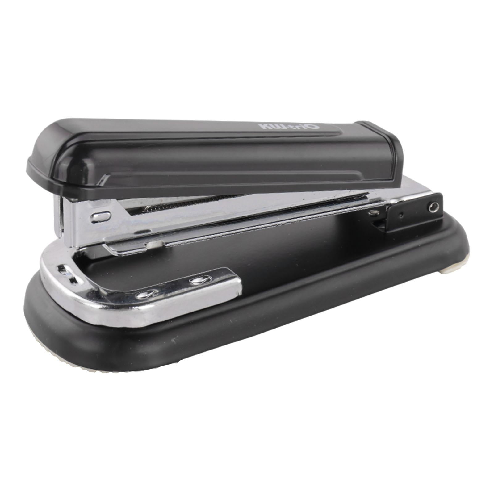 Grapadora De Alta Resistencia Para 100 Hojas, Uso Pesado, Compatible Con Grapas Tipo 23 (6/8/10/13mm), Ajustable Y Ergonómica Para Oficina Y Escuela - Color Gris/Negro