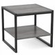 thumbnail image 1 of Mesa auxiliar Homieasy cuadrada de 50 cm con estante de almacenamiento de 2 niveles, 1 of 7