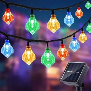 Genérica - Luz Luces Navidad Carga Solar 5M Diamante Multicolor