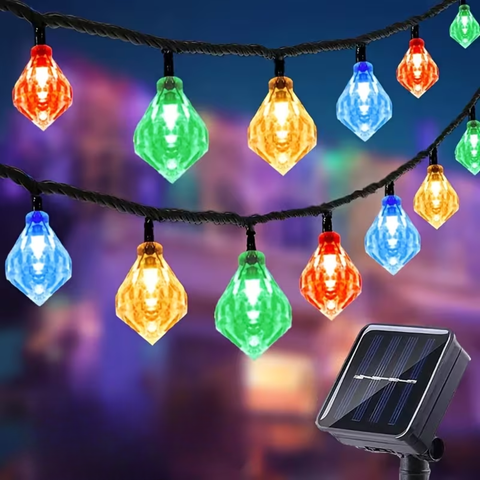 Genérica - Luz Luces Navidad Carga Solar 5M Diamante Multicolor