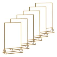 Ioensy - Soporte Acrílico Para Carteles, Soporte Para Carteles, Mesa De Reuniones Para El Hogar, Menú, 6 Pulgadas, 6 Uds.
