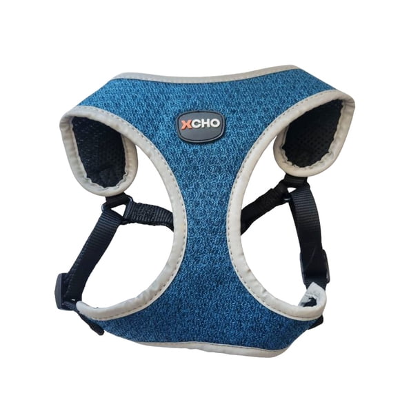Arnes Pechera Perro Xcho Mascota Comodo Reflectante Talla M (Celeste)