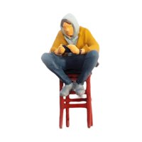 Magideal - Figuras A Escala 1/64, Figuras De Resina, Decoración De Diseño De Mesa De Arena, Figuras De Simulación, Decoración De Micropaisajes, Modelo De Mini Rojo