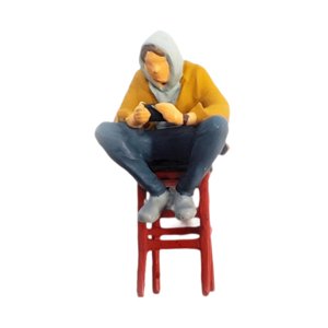 Magideal - Figuras A Escala 1/64, Figuras De Resina, Decoración De Diseño De Mesa De Arena, Figuras De Simulación, Decoración De Micropaisajes, Modelo De Mini Rojo