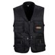 thumbnail image 3 of Chaleco Utilitario Para Hombre Con Múltiples Bolsillos Y Cremallera Para Caza, Pesca, Viajes, Exteriores, Negro, XXL, 3 of 4